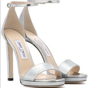 ♦️SOLD♦️ Jimmy Choo 120 Silver Misty Leather Sandals EU40/US9